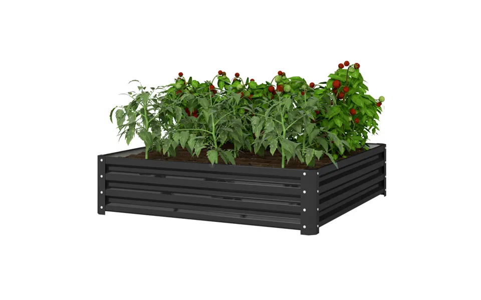 Outsunny Raised Garden Bed Planter Frame - Grey