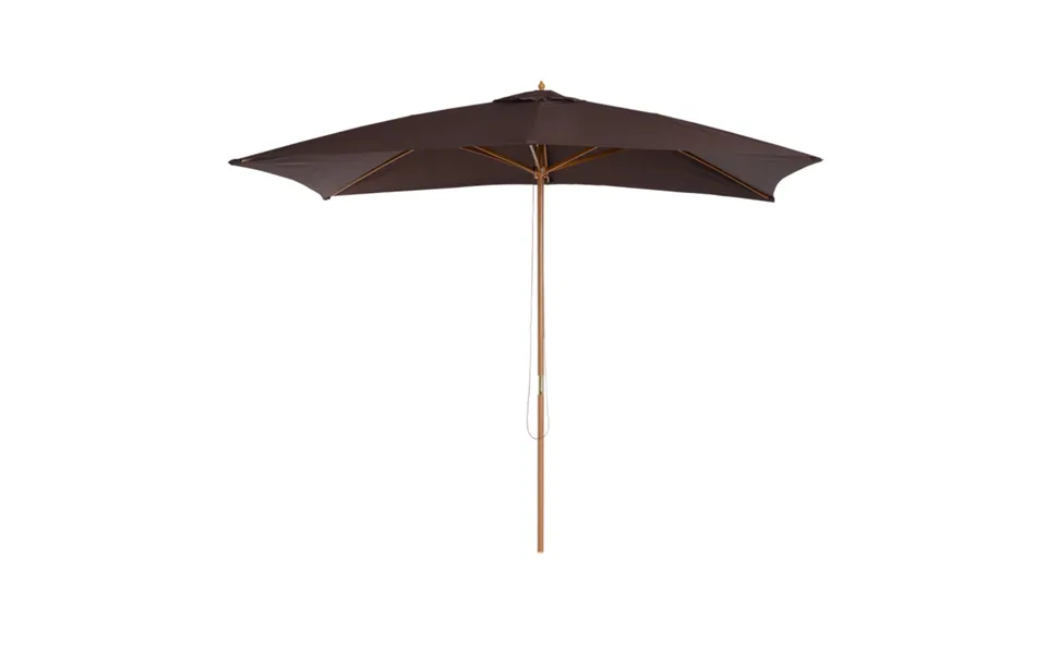 Outsunny Wooden Garden Parasol Umbrella Coffee 3m X 2m