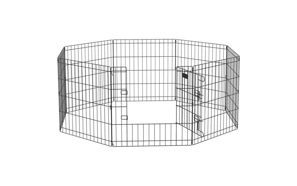 Pawhut 24 Eight-panel Metal Pet Playpen - Garden Run & Puppy Cage