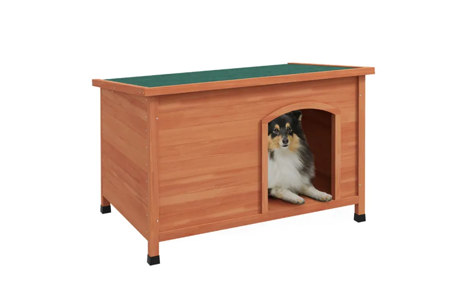 Pawhut Fir Wood Dog Kennel With Removable Floor & Openable Roof