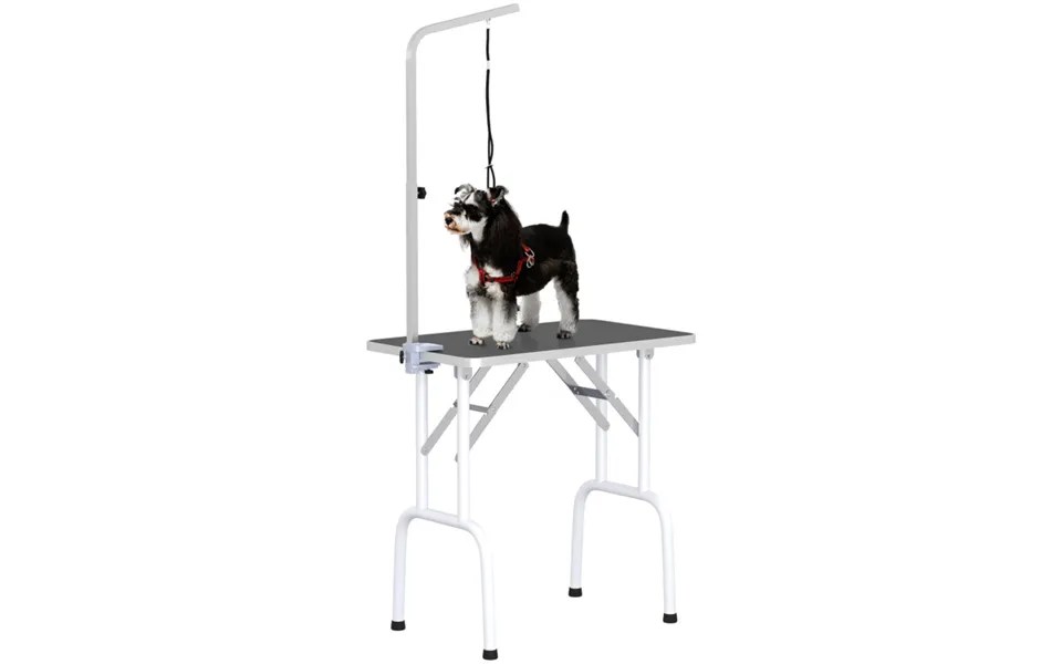 Pawhut Foldable Dog Grooming Table With Adjustable Arm - Non-slip Surface, Max Load 30 Kg, 81x49x80 Cm