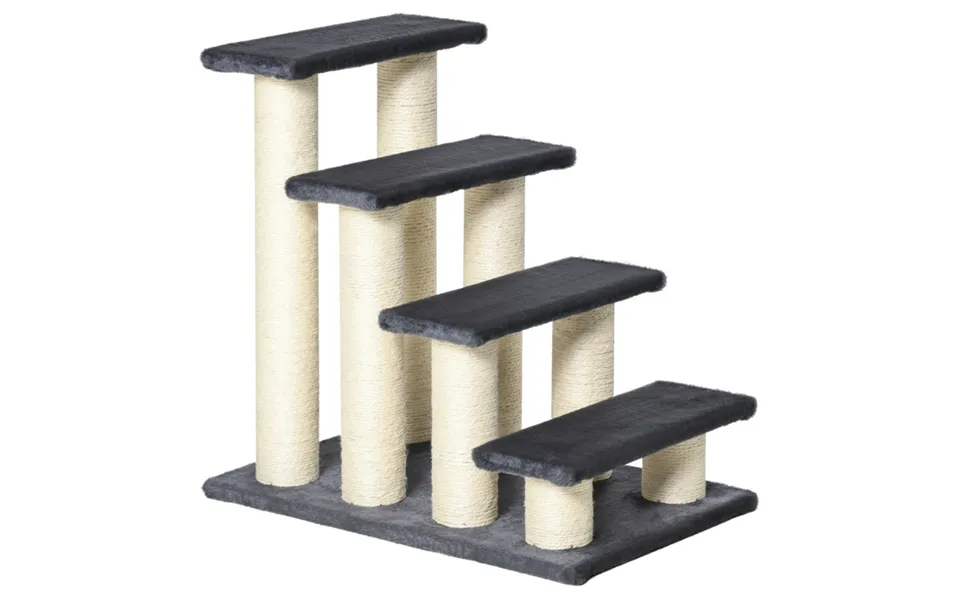 Pawhut Plush Soft Particle Board Pet Stair Ladder For Dogs & Cats