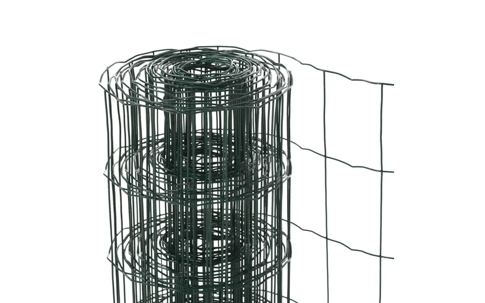 Pawhut Pvc Coated Chicken Wire Mesh 61cm X 1000cm - Green Foldable Garden Fencing