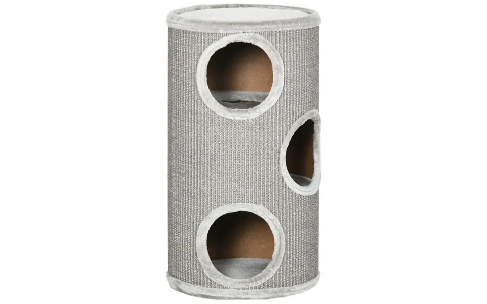 Pawhut Sisal Cat Barrel Kitten Tree Tower - 70cm X 38cm
