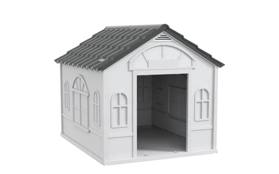 Pawhut Weather-resistant Dog Kennel - Grey