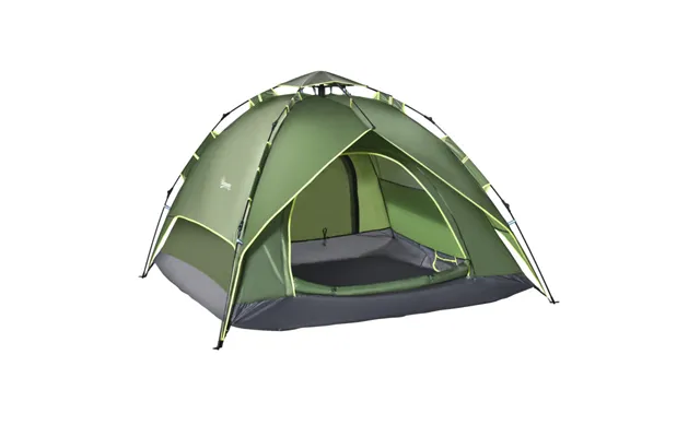 Pop Up Tent 3 Person Camping Festival Hiking Family Travel Shelter - Water-resistant Polyester, Fibreglass Poles product image