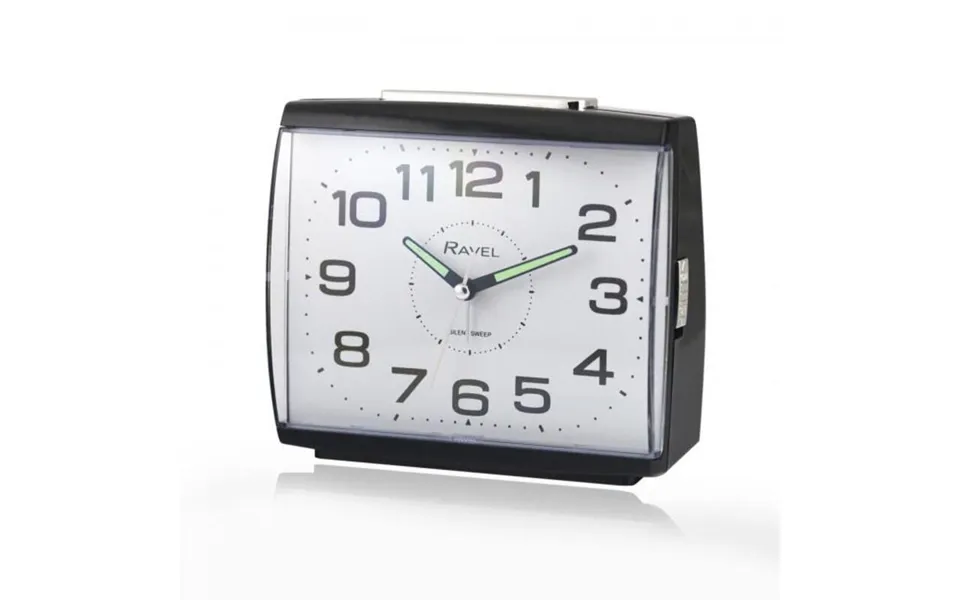 Ravel Quartz Analogue Alarm Clock - Retro Square Design