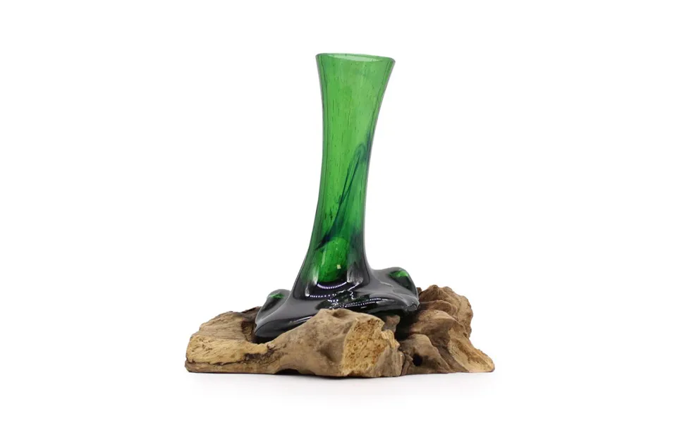 Recycled Beer Bottles - Flower Vase On Wood