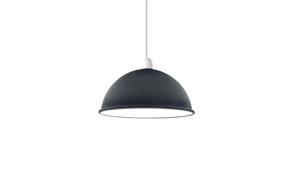 Retro Industrial Dome Lamp Shade - Black Inner White Metal E27 60w Easy Fit Pendant Wall Light