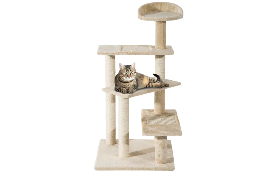 Sisal Scratching Post Cat Tree Tower - Multi-level Climbing And Resting Furniture
