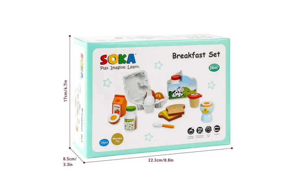 Soka Play Imagine Learn Breakfast Set - Vibrant, Educational Toy