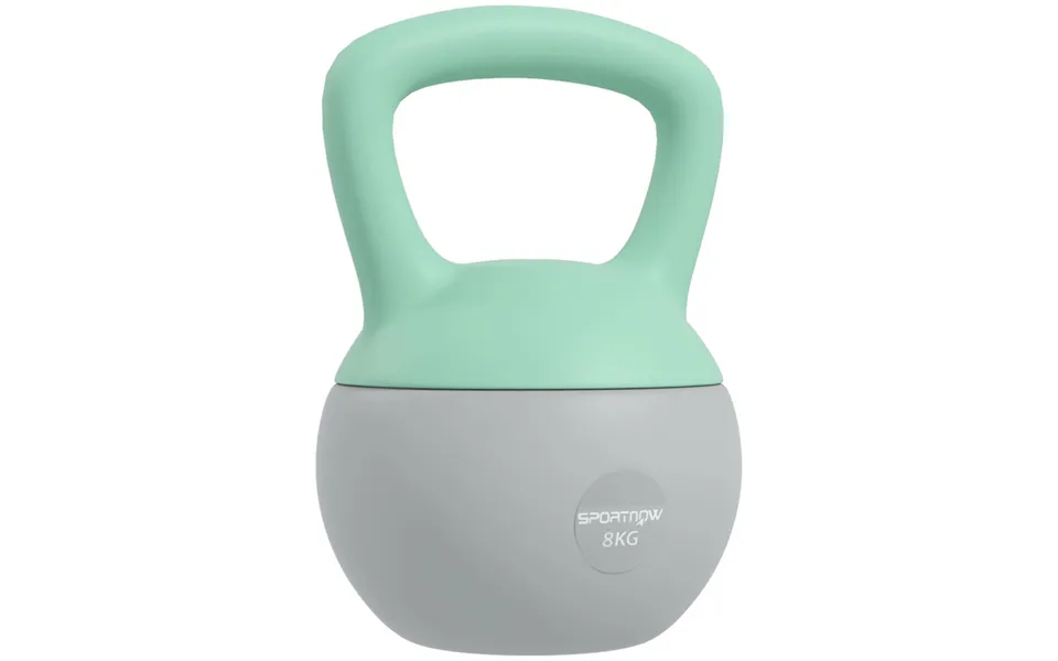 Sportnow 8kg Soft Body Kettlebell With Non-slip Ergonomic Handle - Grey Green