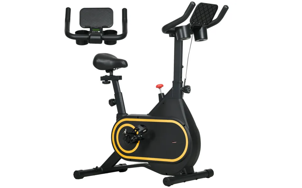Sportnow Adjustable Resistance Exercise Bike With Lcd Display For Home Cardio Workout