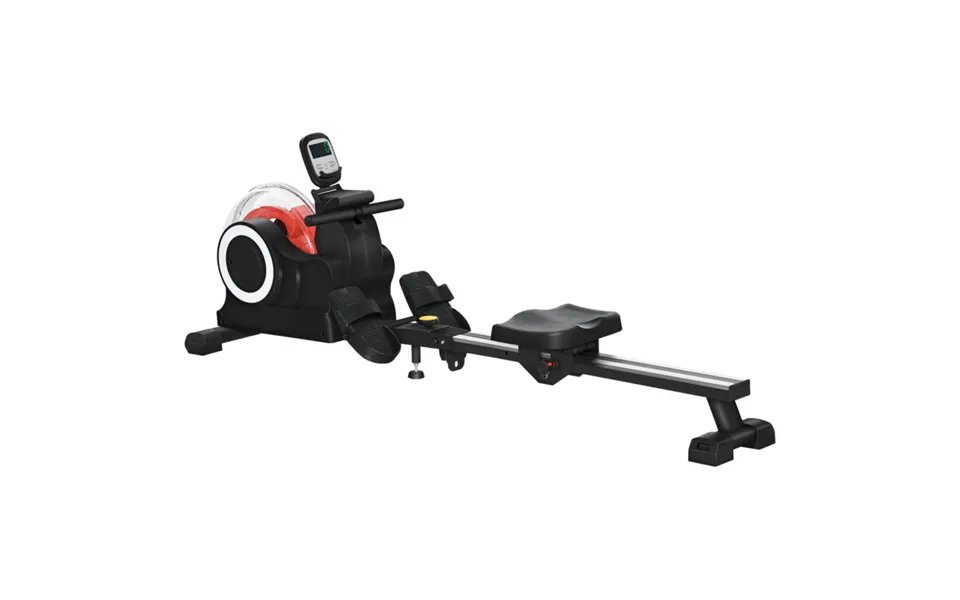 Sportnow Foldable Water Rowing Machine Aluminium Alloy Rail - Black