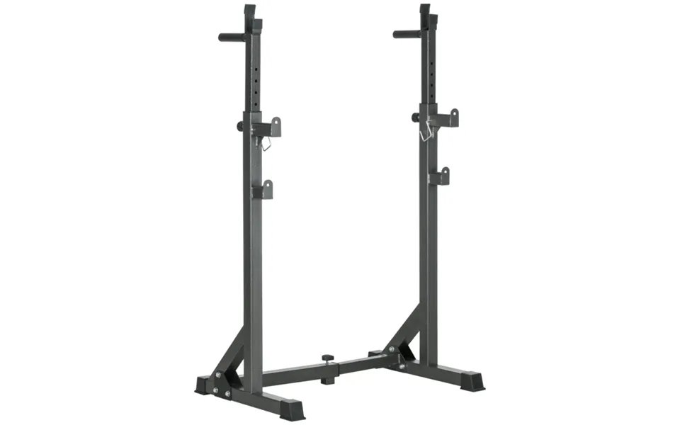 Sportnow Heavy Duty Adjustable Squat Rack For Home Gym - Solid Steel Frame
