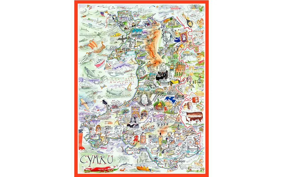 Tim Bulmer 1000 Piece Map Of Wales Jigsaw Puzzle