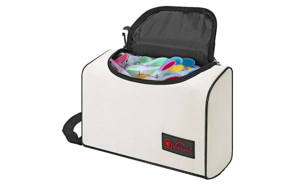 Vinsani Zipped Peg Bag - Durable Cream White Fabric