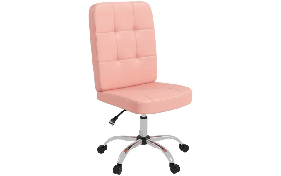Vinsetto Armless Faux Leather Home Office Chair With Adjustable Height - Black