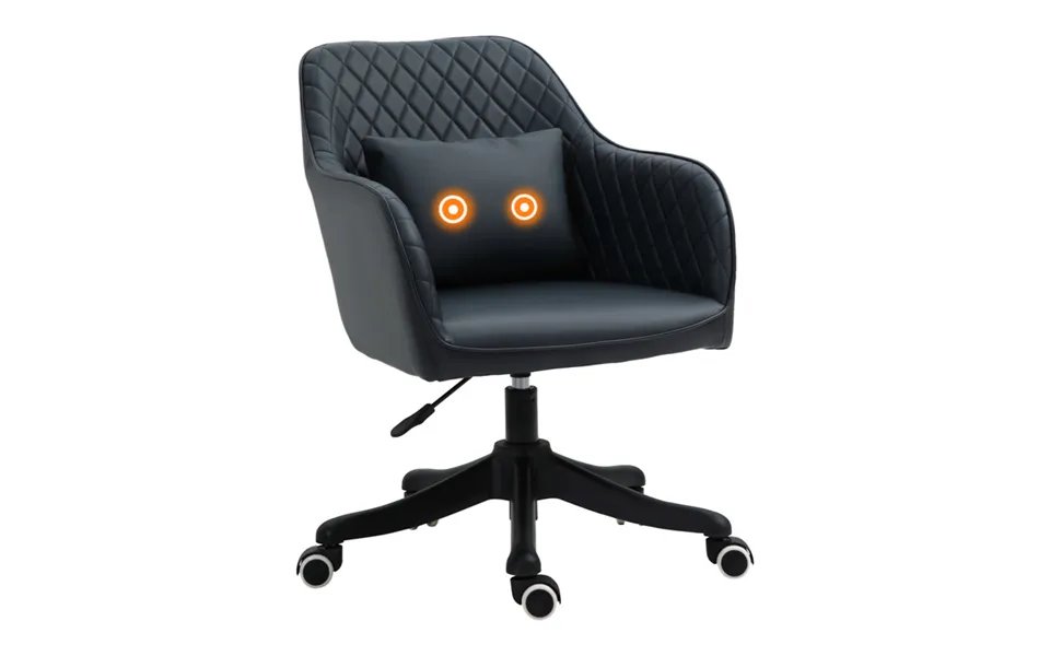 Vinsetto Pu Leather Office Chair With Rechargeable Electric Vibration Massage Lumbar Pillow & Wheels