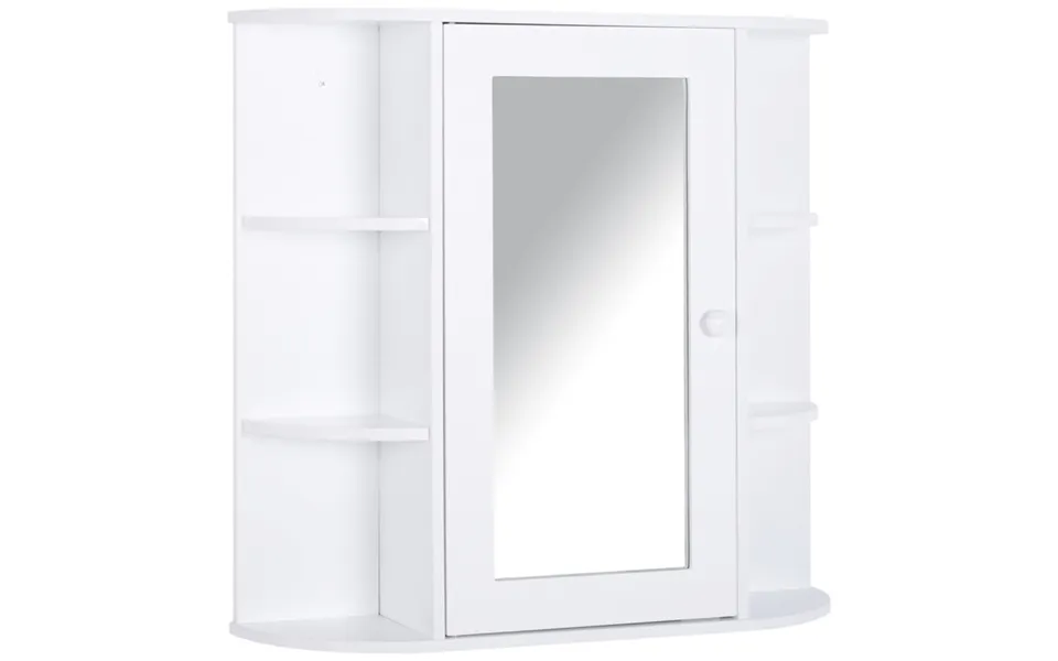 Wall Mounted Bathroom Cabinet With Mirror & Shelves - Dual Storage Design