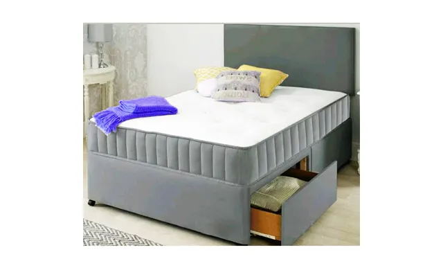 Divan Bed Grey Balmoral Orthopaedic Memory Mattress