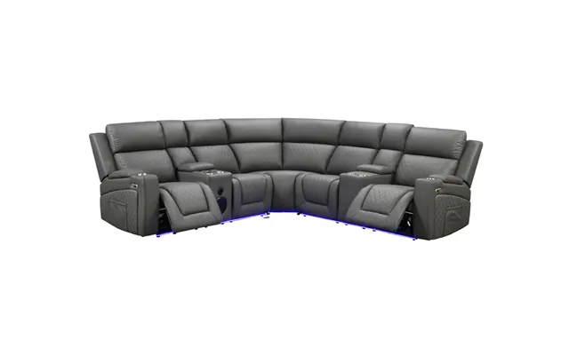 Foster Electric Recliner Corner Sofa Aire Leather