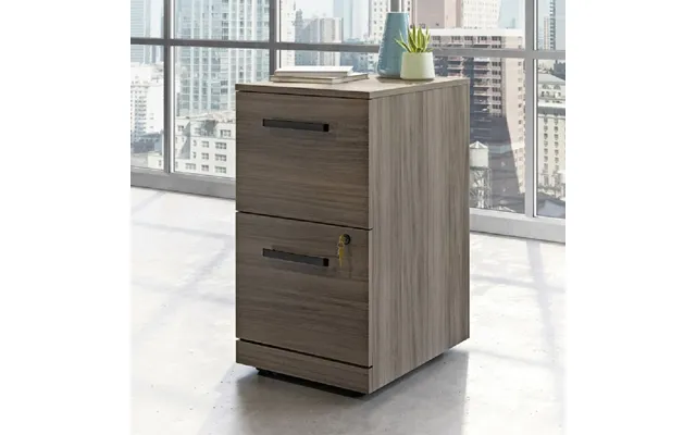 Aberdare Wooden Office Mobile Pedestal 2 Drawers In Hudson Elm