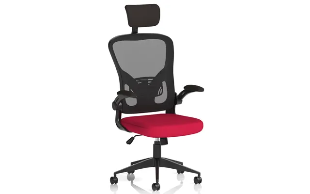 Accord Fabric Office Chair With Folding Arms In Bergamot Cherry