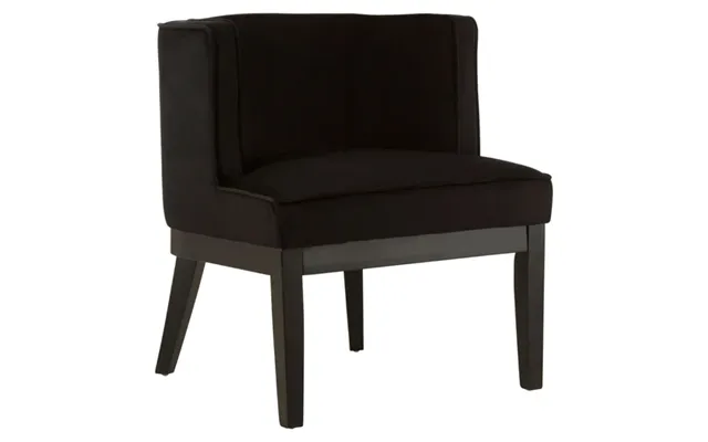 Adalinise Rounded Velvet Bedroom Chair In Black