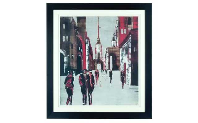 Agatiyo Framed Drawing City Wall Art In Multi Coloured