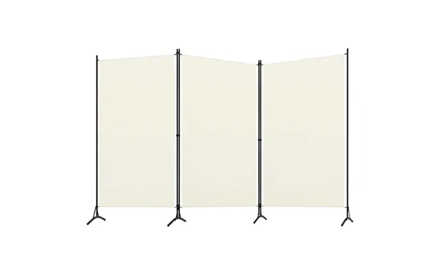 Agrippa Fabric 3 Panels 260cm X 180cm Room Divider In White