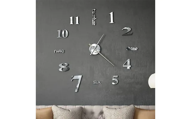 Alagan Eva Modern Design 3d Wall Clock In High Gloss Silver