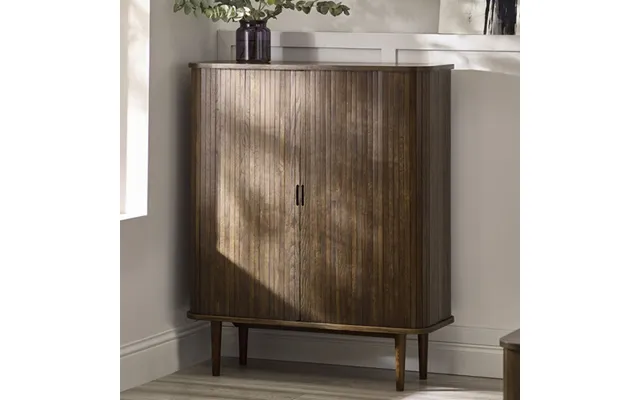 Allen Wooden Drinks Cabinet With 2 Sliding Doors In Dark Oak