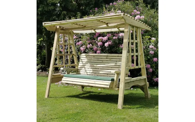 Alperton Large Wooden Garden Swing Seat In Natural