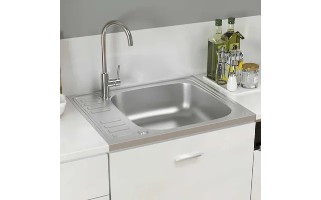 Annapolis Quartz And Resin 1.0 Bowl Kitchen Sink With Waste Kit 600mm L X 500mm W - Silver