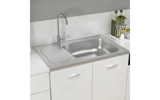 Annapolis Stainless Steel 1.0 Bowl Kitchen Sink With Waste Kit 800mm L X 500mm W - Silver
