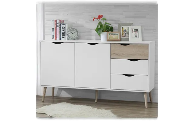 Appleton Wooden Sideboard Large In White And Oak Effect