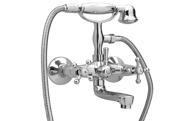 Arcadia Wall Mounted Bath Shower Mixer Tap With Shower Kit - Chrome