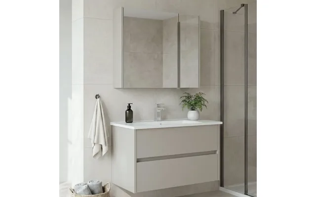 Arno Large Wooden Bathroom Furniture Set With 2 Doors 2 Drawers In Cashmere