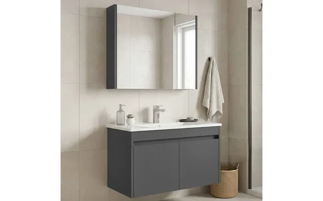 Arno Large Wooden Bathroom Furniture Set With 4 Doors In Grey