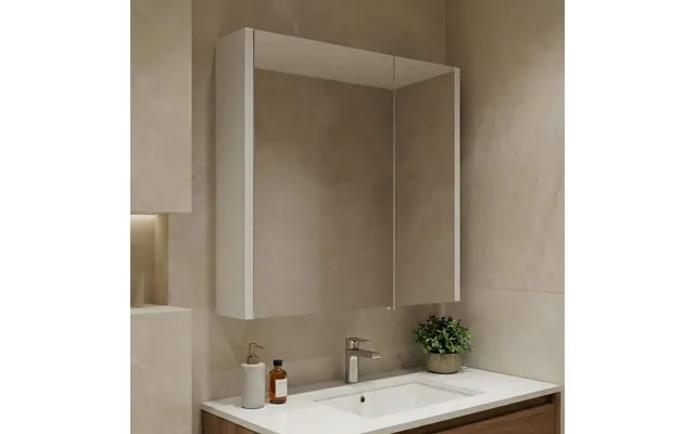 Arno Small Wooden Wall Mounted Bathroom Mirror Cabinet In White