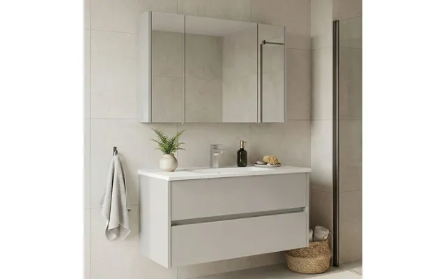 Arno Wooden Bathroom Furniture Set With 3 Doors 2 Drawers In Cashmere