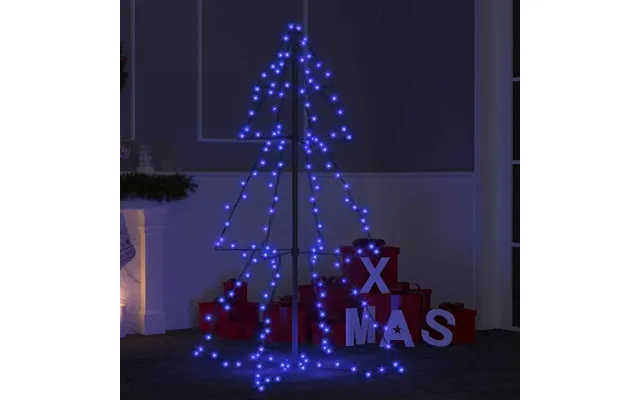 Aurelia 120cm Metal Christmas Cone Tree With 160 Leds - Blue