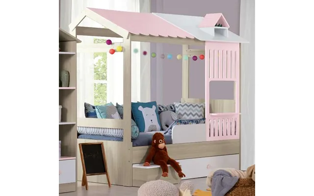 Ayder Wooden Children Bed In Pink