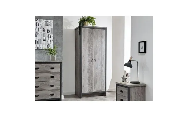 Balcombe Wooden 3pc Bedroom Furniture Set In Grey