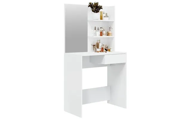 Basile High Gloss Dressing Table With Mirror In White