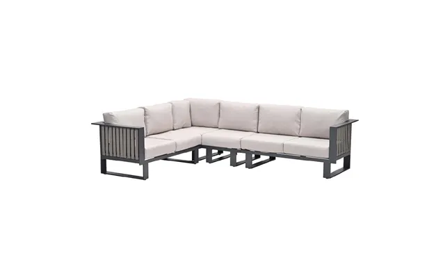 Belgrade Aluminium Corner Garden Lounge Sofa In Desert Sand