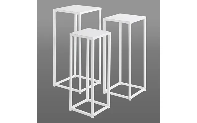 Boulder Metal Set Of 3 Planter In White