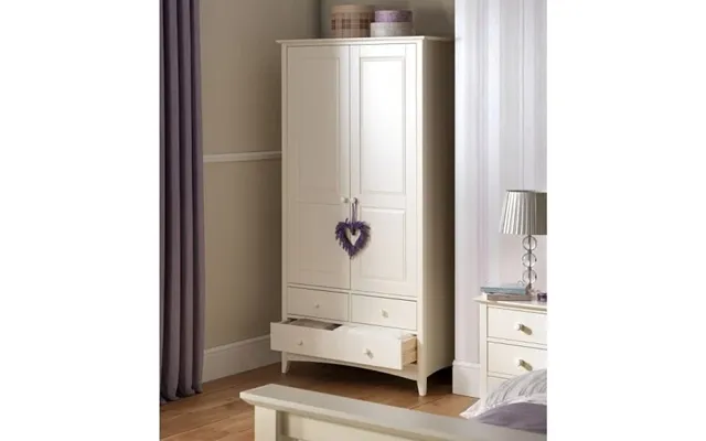 Caelia Combi Wardrobe In White With 2 Doors 3 Drawers