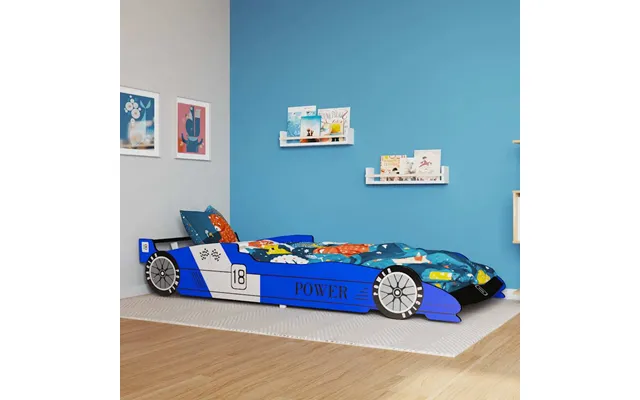 Catoosa Wooden Children Race Car Bed In Blue